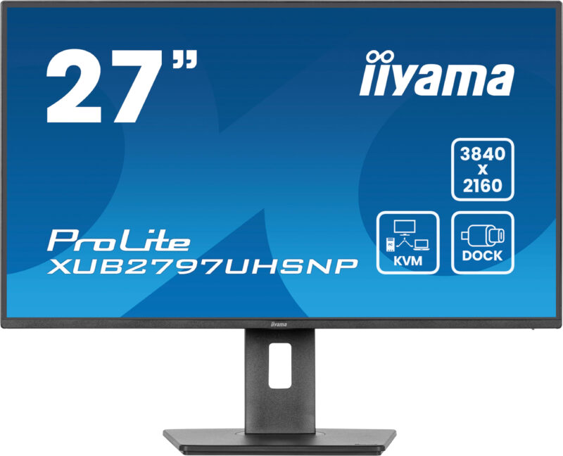 iiyama ProLite XUB2797UHSNP-B1 Monitor PC 68,6 cm (27") 3840 x 2160 Pixel 4K Ultra HD LED Nero immagine gallery 2 iiyama ProLite XUB2797UHSNP-B1 Monitor PC 68,6 cm (27") 3840 x 2160 Pixel 4K Ultra HD LED Nero