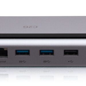 C2G USB-C Docking Station a triplo schermo 10-in-1 con HDMI, DisplayPort, VGA, Ethernet, USB, lettore di schede SD, audio da 3,5 mm e erogazione di potenza fino a 100 W - 4K 30 Hz
