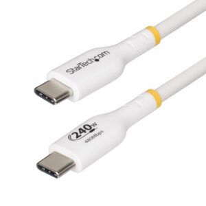 StarTech.com Cavo di ricarica USB-C Bianco da 4m, cavo USB C certificato USB-IF, 240W PD EPR, cavo di ricarica USB 2.0 Tipo-C per laptop, cavo di trasferimento dati USB-Type-C, rivestimento in TPE immagine principale StarTech.com Cavo di ricarica USB-C Bianco da 1m, cavo USB C certificato USB-IF, 240W PD EPR, cavo di ricarica USB 2.0 Tipo-C per laptop, cavo di trasferimento dati USB-Type-C, rivestimento in TPE