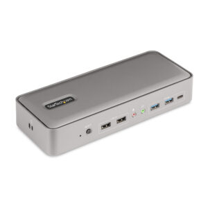 StarTech.com KVM Docking Station USB-C per due laptop, docking station DisplayPort a doppio monitor 4K 60 Hz, hub USB a 5 porte, GbE, Dock KVM con alimentazione a 90W/45W per due laptop, Windows/Mac immagine principale StarTech.com KVM Docking Station USB-C per due laptop, docking station DisplayPort a doppio monitor 4K 60 Hz, hub USB a 5 porte, GbE, Dock KVM con alimentazione a 90W/45W per due laptop, Windows/Mac