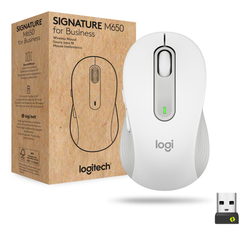 Logitech Signature M650 for Business mouse Ufficio Mano destra Bluetooth Ottico 4000 DPI