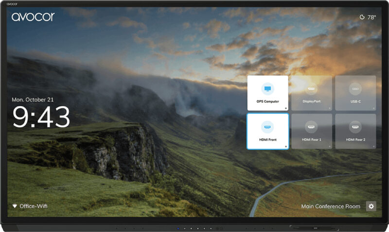 Avocor AVG-6560 lavagna interattiva 165,1 cm (65") 3840 x 2160 Pixel Touch screen Acciaio spazzolato