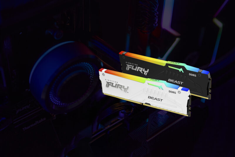 Kingston Technology FURY Beast 32GB 6000MT/s DDR5 CL30 DIMM (Kit da 2 moduli) White RGB EXPO