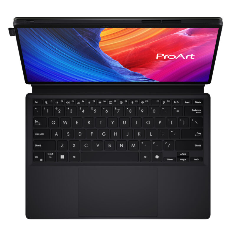 ASUS ProArt PZ13 HT5306QA-LX006X Copilot+ PC Qualcomm Snapdragon X1P-42-100 Ibrido (2 in 1) 33,8 cm (13.3") Touch screen 3K 16 GB LPDDR5x-SDRAM 1 TB SSD Wi-Fi 7 (802.11be) Windows 11 Pro Nero