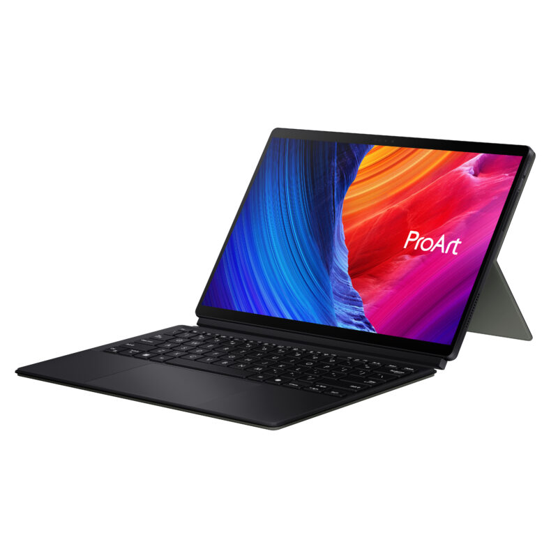 ASUS ProArt PZ13 HT5306QA-LX006X Copilot+ PC Qualcomm Snapdragon X1P-42-100 Ibrido (2 in 1) 33,8 cm (13.3") Touch screen 3K 16 GB LPDDR5x-SDRAM 1 TB SSD Wi-Fi 7 (802.11be) Windows 11 Pro Nero
