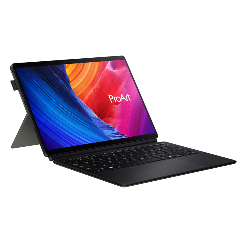 ASUS ProArt PZ13 HT5306QA-LX006X Copilot+ PC Qualcomm Snapdragon X1P-42-100 Ibrido (2 in 1) 33,8 cm (13.3") Touch screen 3K 16 GB LPDDR5x-SDRAM 1 TB SSD Wi-Fi 7 (802.11be) Windows 11 Pro Nero