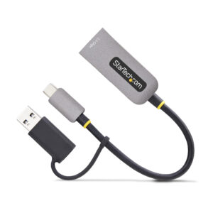 StarTech.com Adattatore Ethernet USB C, Convertitore di Rete/NIC NBASE-T 2.5/1GbE da USB Type-C 3.0 a RJ45 con Adattatore USB-A incluso; Compatibile TB, Win e Mac