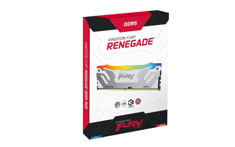 Kingston Technology FURY 24GB 8400MT/s DDR5 CL40 CUDIMM Renegade RGB Bianco XMP