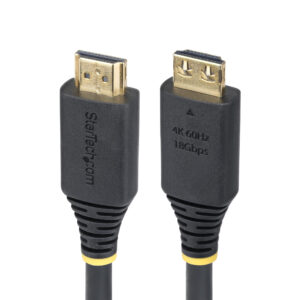 StarTech.com Cavo HDMI ad alta velocità da 1 m con connettori a presa salda, 4K 60 Hz/1440p 144 Hz, HDR10/HDCP 2.2/ARC, 18 Gbps, cavo HDMI UHD per TV/monitor/display, rivestimento in TPE
