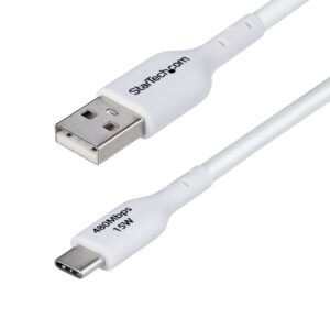StarTech.com Cavo di Ricarica USB-A a USB-C da 3m - Cavetto di Carica Rapida USB-A a Type-C da 3A, Cavo per Trasferimento Dati USB 2.0 rivestito in TPE - Bianco immagine principale StarTech.com Cavo di Ricarica USB-A a USB-C da 3m - Cavetto di Carica Rapida USB-A a Type-C da 3A, Cavo per Trasferimento Dati USB 2.0 rivestito in TPE - Bianco