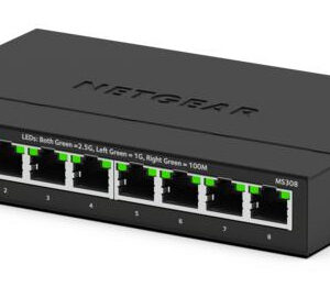 NETGEAR MS308 Non gestito 2.5G Ethernet (100/1000/2500) Nero