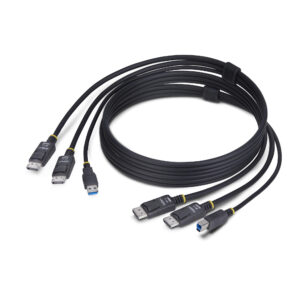 StarTech.com Cavo KVM con doppia porta DisplayPort e USB 5 Gbps da 1,8m, 4K 60 Hz, DP 1.2 e cavo combinato USB per switch KVM a doppio monitor immagine principale StarTech.com Cavo KVM con doppia porta DisplayPort e USB 5 Gbps da 1,8m, 4K 60 Hz, DP 1.2 e cavo combinato USB per switch KVM a doppio monitor