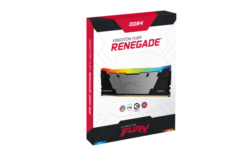 Kingston Technology FURY 16GB 4600MT/s DDR4 CL19 DIMM (Kit da 2) Renegade RGB immagine gallery 5 Kingston Technology FURY 32GB 3200MT/s DDR4 CL16 DIMM Renegade RGB