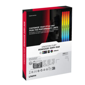 Kingston Technology FURY 16GB 4600MT/s DDR4 CL19 DIMM (Kit da 2) Renegade RGB immagine gallery 6 Kingston Technology FURY 32GB 3200MT/s DDR4 CL16 DIMM Renegade RGB