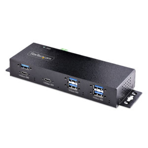 StarTech.com Hub USB a 7 porte industriale da 10 Gbps con alimentatore, in metallo, montabile, 5 porte USB-A e 2 porte USB-C downstream, protezione ESD, TAA immagine principale StarTech.com Hub USB a 7 porte industriale da 10 Gbps con alimentatore, in metallo, montabile, 5 porte USB-A e 2 porte USB-C downstream, protezione ESD, TAA