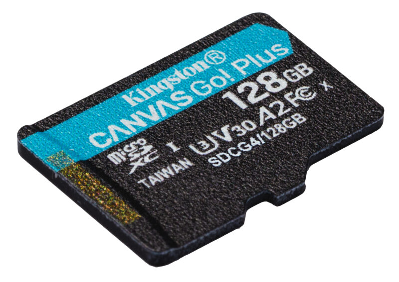 Kingston Technology 128 GB microSDXC Canvas Go Plus Gen4 200R A2 U3 Confezione singola senza ADP immagine gallery 2 Kingston Technology 128 GB microSDXC Canvas Go Plus Gen4 200R A2 U3 Confezione singola senza ADP