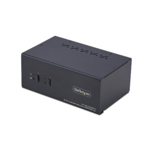 StarTech.com Switch KVM a 2 porte con doppio monitor DisplayPort e HDMI, 4K 60Hz, 1 monitor HDMI e 1 DP, hub USB 5Gbps a 2 porte, 2 porte USB HID, conforme TAA