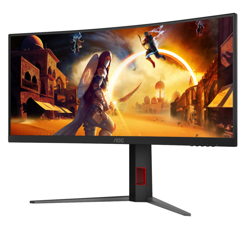 AOC G4 CU34G4 Monitor PC 86,4 cm (34") 3440 x 1440 Pixel Wide Quad HD LED Nero, Rosso