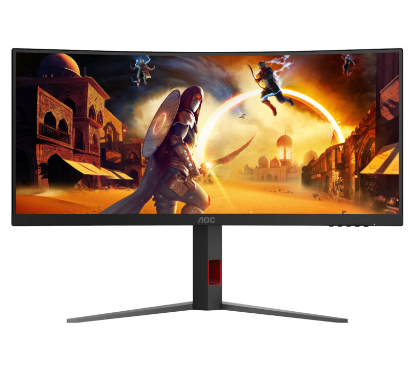 AOC G4 CU34G4 Monitor PC 86,4 cm (34") 3440 x 1440 Pixel Wide Quad HD LED Nero, Rosso