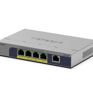 NETGEAR GS105P Non gestito Gigabit Ethernet (10/100/1000) Supporto Power over Ethernet (PoE) Montaggio da desktop/parete Grigio