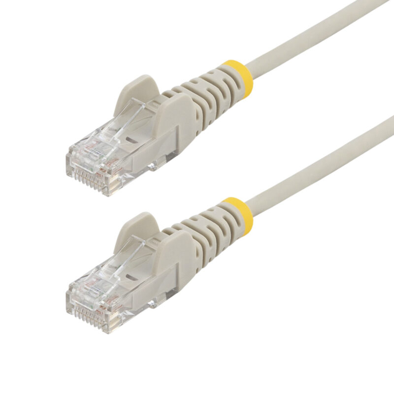 StarTech.com Cavo Ethernet CAT6 Grigio da 5m; Patch UTP con Plug RJ45 Antigroviglio e Rilievi di Trazione, Cavo Lan Slim in Rame Puro 28AWG, Sottoposto a test Fluke immagine principale StarTech.com N6PAT25CMGRS cavo di rete Grigio 0,25 m Cat6 U/UTP (UTP)