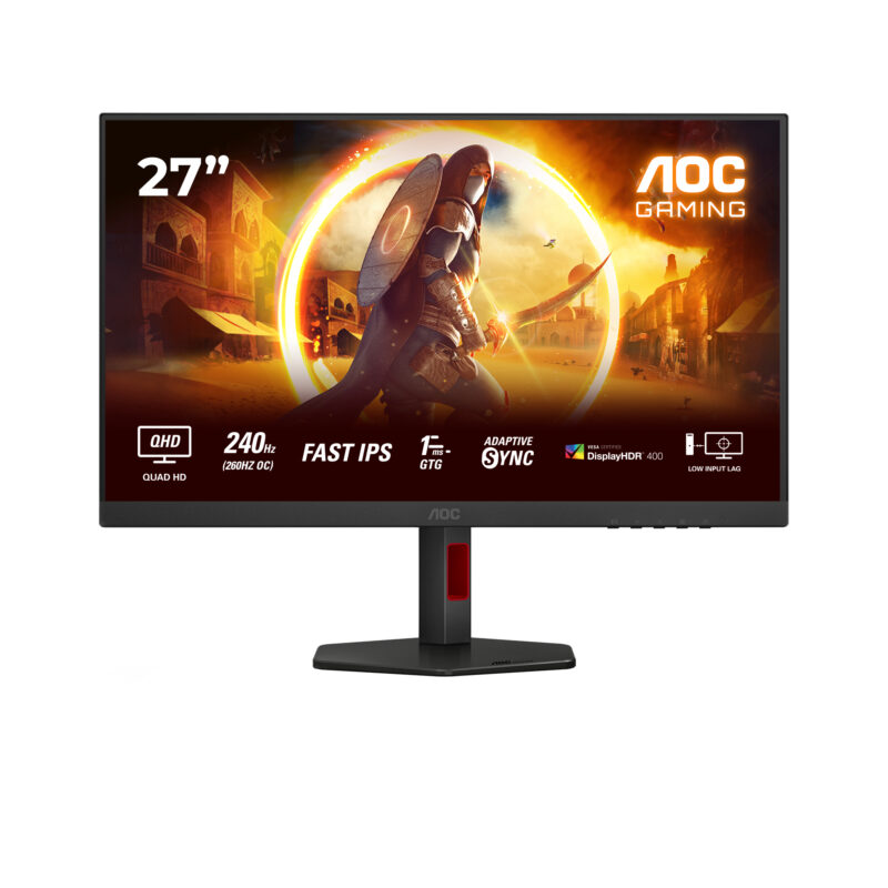 AOC G4 Q27G4ZR Monitor PC 68,6 cm (27") 2560 x 1440 Pixel Quad HD LED Nero, Rosso immagine principale AOC G4 Q27G4ZR Monitor PC 68,6 cm (27") 2560 x 1440 Pixel Quad HD LED Nero, Rosso