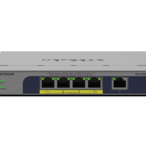 NETGEAR GS105P Non gestito Gigabit Ethernet (10/100/1000) Supporto Power over Ethernet (PoE) Montaggio da desktop/parete Grigio
