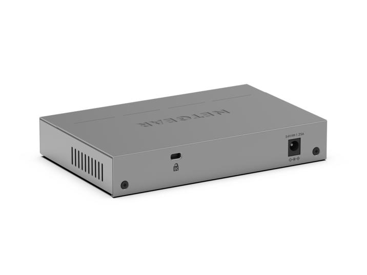NETGEAR GS105P Non gestito Gigabit Ethernet (10/100/1000) Supporto Power over Ethernet (PoE) Montaggio da desktop/parete Grigio