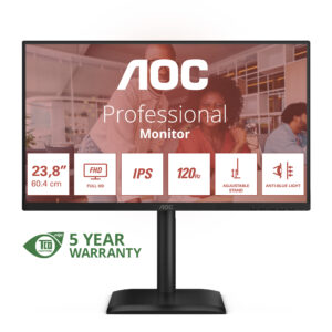 AOC 24E4U Monitor PC 60,5 cm (23.8") 1920 x 1080 Pixel Full HD LED Nero