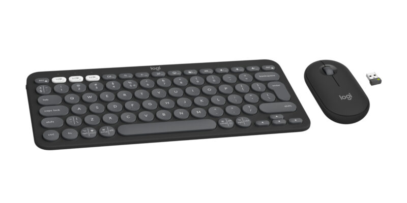 Logitech 920-012239 tastiera Mouse incluso Universale RF senza fili + Bluetooth QWERTY US International Grafite