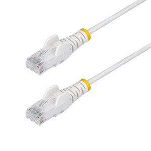 StarTech.com Cavo Ethernet CAT6 Bianco da 1,5m; Patch UTP con Plug RJ45 Antigroviglio e Rilievi di Trazione, Cavo Lan Slim in Rame Puro 28AWG, Sottoposto a test Fluke