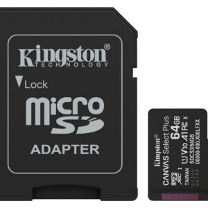 Kingston Technology 64GB microSDXC Canvas Select Plus Gen3 100MB/s A1 (Adattatore SD incluso)