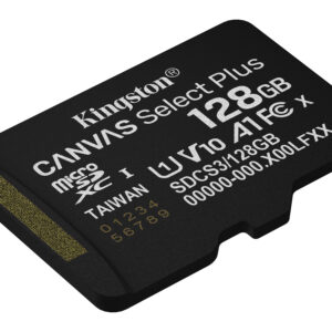 Kingston Technology 128GB microSDXC Canvas Select Plus Gen3 150MB/s A1 (Adattatore SD incluso)