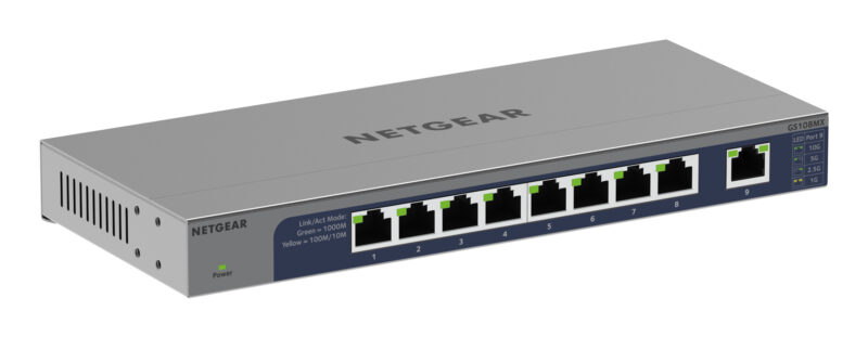 NETGEAR GS108MX-100EUS switch di rete Non gestito L2 Gigabit Ethernet (10/100/1000) Montaggio da desktop/parete