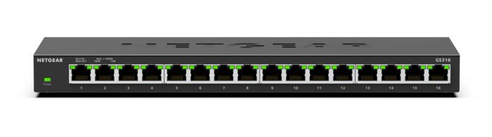 NETGEAR GS316 Non gestito L2 Gigabit Ethernet (10/100/1000) Nero