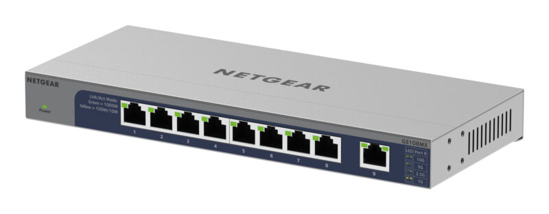 NETGEAR GS108MX-100EUS switch di rete Non gestito L2 Gigabit Ethernet (10/100/1000) Montaggio da desktop/parete