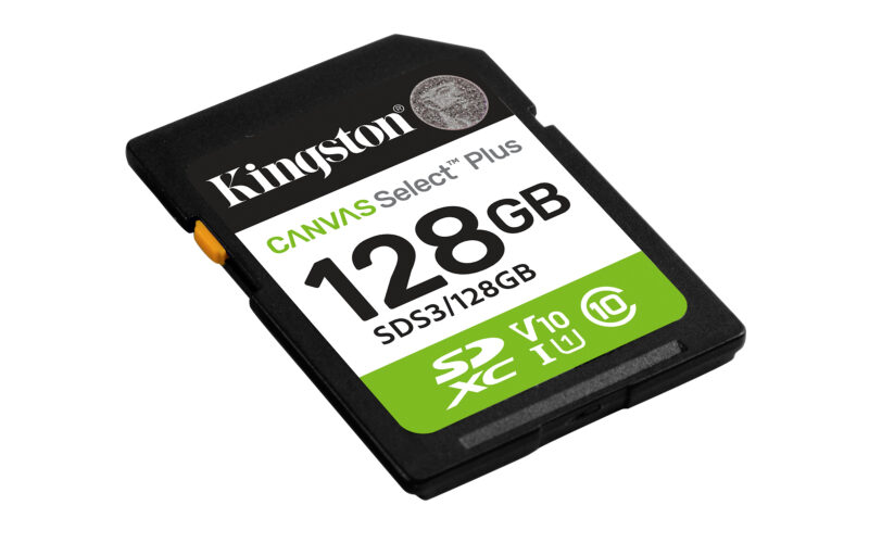 Kingston Technology 128GB SDXC Canvas Select Plus Gen3 150MB/s C10 UHS-I U1 V10 immagine gallery 2 Kingston Technology 128GB SDXC Canvas Select Plus Gen3 150MB/s C10 UHS-I U1 V10