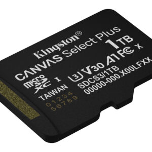 Kingston Technology 1TB micSDXC Canvas Select Plus Gen3 150R A1 (Adattatore SD non incluso) immagine gallery 2 Kingston Technology 1TB microSDXC Canvas Select Plus Gen3 150MB/s A1 (Adattatore SD incluso)