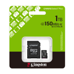 Kingston Technology 1TB microSDXC Canvas Select Plus Gen3 150MB/s A1 (Adattatore SD incluso) immagine gallery 5 Kingston Technology 1TB microSDXC Canvas Select Plus Gen3 150MB/s A1 (Adattatore SD incluso)