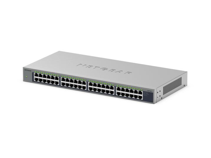 NETGEAR GS748 Non gestito Gigabit Ethernet (10/100/1000) Supporto Power over Ethernet (PoE) Grigio