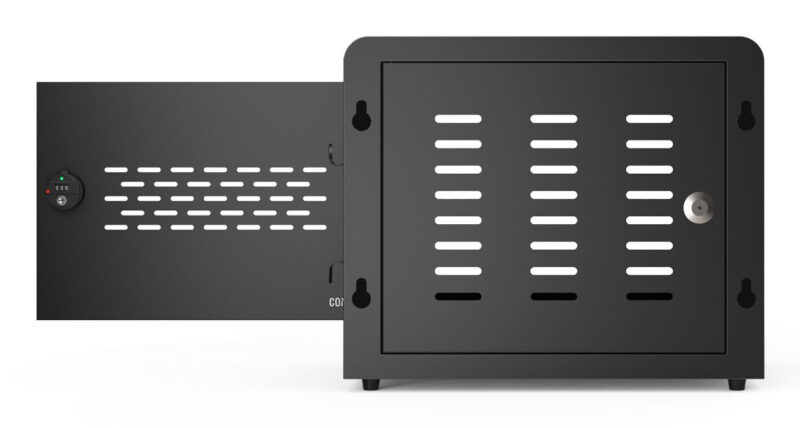 Compulocks CC1601B-EU organizzatore per stazioni di carica Da tavolo e a parete Acciaio Nero immagine gallery 3 Compulocks CC1601B-EU organizzatore per stazioni di carica Da tavolo e a parete Acciaio Nero