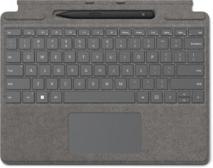 Microsoft 8X8-00173 tastiera per dispositivo mobile Microsoft Cover port Platino immagine principale Microsoft 8X8-00173 tastiera per dispositivo mobile Microsoft Cover port Platino