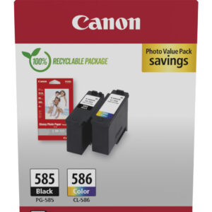 Canon PG-585/CL-586 PVP cartuccia d'inchiostro 2 pz Originale Nero, Ciano, Magenta, Giallo