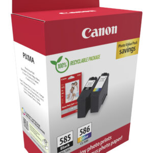 Canon PG-585/CL-586 PVP cartuccia d'inchiostro 2 pz Originale Nero, Ciano, Magenta, Giallo