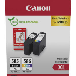 Canon PG-585XL/CL-586 PVP cartuccia d'inchiostro 2 pz Originale Resa elevata (XL) Nero, Ciano, Magenta, Giallo