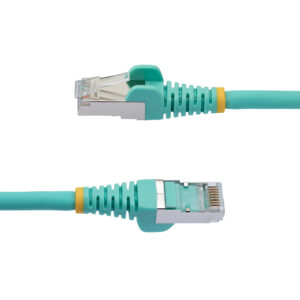 StarTech.com Cavo Ethernet CAT 6a - 2m - Acqua - Cavo di rete LAN Low Smoke Zero Halogen (LSZH) - 10GbE 500MHz 100W PoE++ - Filo/Cavo patch schermato S/FTP con spinotto RJ45 antigroviglio e rilievi di trazione immagine gallery 3 StarTech.com Cavo Ethernet CAT 6a - 1,5m - Acqua - Cavo di rete LAN Low Smoke Zero Halogen (LSZH) - 10GbE 500MHz 100W PoE++ - Filo/Cavo patch schermato S/FTP con spinotto RJ45 antigroviglio e rilievi di trazione