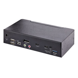 StarTech.com Switch KVM USB C, KVM DisplayPort a 2 porte con video HDR 4K 60Hz UHD, Audio da 3,5 mm, Hub USB con 4x USB HID e 2x USB 3.0 tipo A 5Gbps, Commutazione Hot Key, Compatibile con Thunderbolt 3 e 4 immagine gallery 2 StarTech.com Switch KVM USB C, KVM DisplayPort a 2 porte con video HDR 4K 60Hz UHD, Audio da 3,5 mm, Hub USB con 4x USB HID e 2x USB 3.0 tipo A 5Gbps, Commutazione Hot Key, Compatibile con Thunderbolt 3 e 4