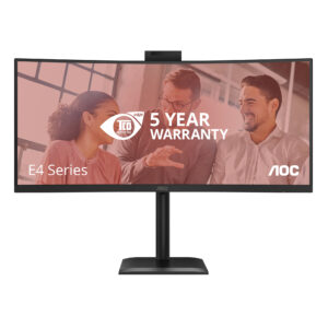 AOC E4 CU34E4CW Monitor PC 86,4 cm (34") 3440 x 1440 Pixel UltraWide Quad HD LED Nero immagine principale AOC E4 CU34E4CW Monitor PC 86,4 cm (34") 3440 x 1440 Pixel UltraWide Quad HD LED Nero