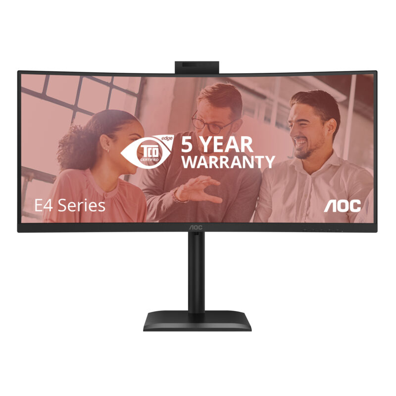 AOC E4 CU34E4CW Monitor PC 86,4 cm (34") 3440 x 1440 Pixel UltraWide Quad HD LED Nero immagine principale AOC E4 CU34E4CW Monitor PC 86,4 cm (34") 3440 x 1440 Pixel UltraWide Quad HD LED Nero