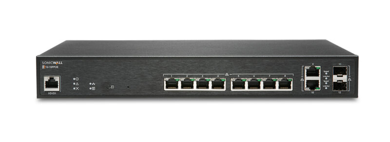 SonicWall SWS12-10FPOE Gestito L2 Gigabit Ethernet (10/100/1000) Supporto Power over Ethernet (PoE) Nero